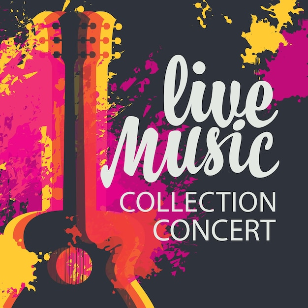 CD cover for live music with guitar