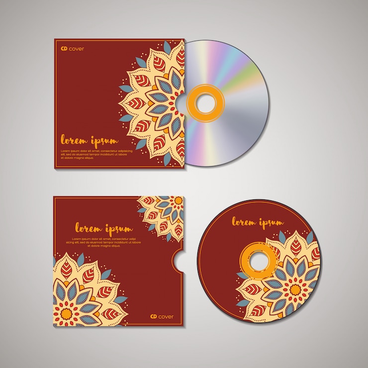 वेक्टर cd cover oriental template.
