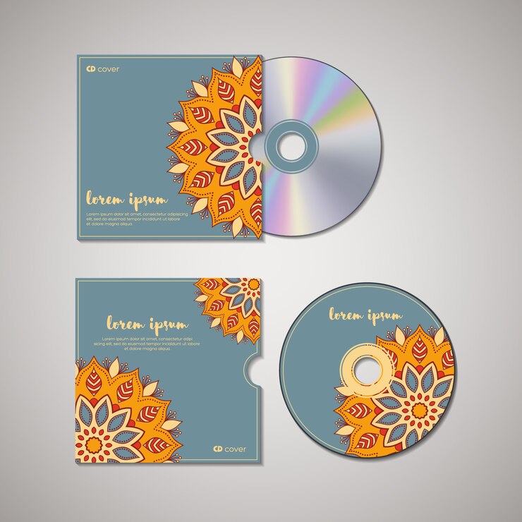 वेक्टर cd cover oriental template.