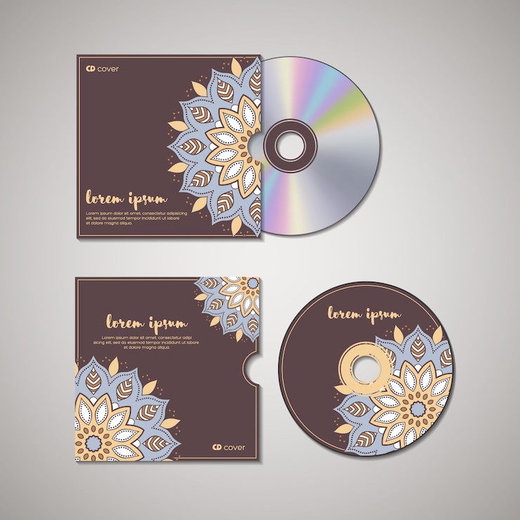 वेक्टर cd cover oriental template.