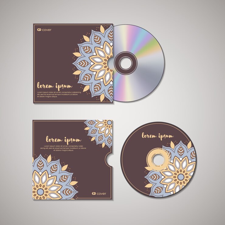 Vector cd cover oriental template.