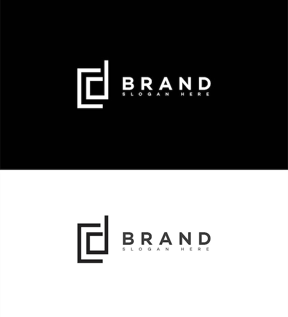 Vector cd dc letter logo icon brand identity sign cd dc letter symbol template