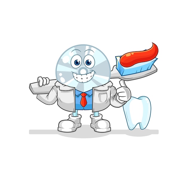 CD dentist illustration character vector