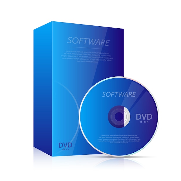 白い背景の上のCDおよびDVDの図