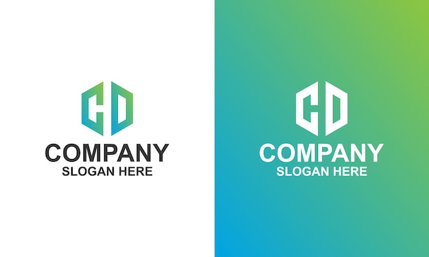 Cd hd letter  logo design premium vector premium