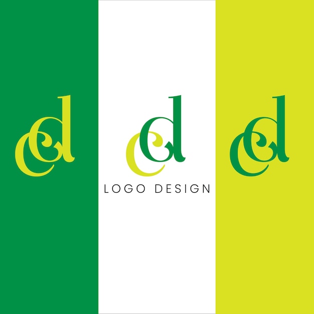 Design del logo della lettera iniziale del cd