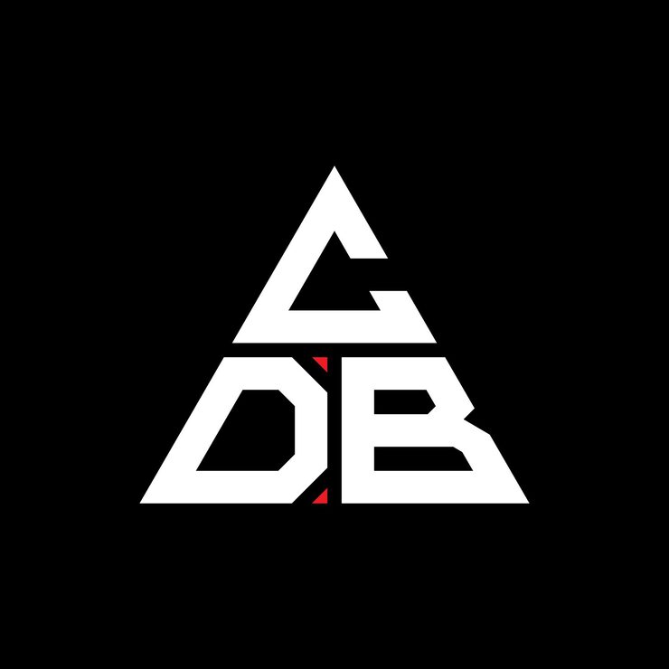 Vector cdb 三角形標誌設計,三角形形狀,cdb 三角標誌設計cdb 紅色三角形矢量標誌模板,cdb三角型標誌,簡潔優雅和豪華的標誌