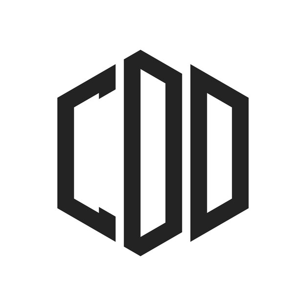 CDD ロゴ デザイン イニシャルレター CDD モノグラム ロゴ ヘクサゴン形