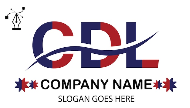 Vector cdl letter logo