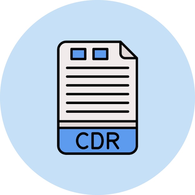 Плоская иллюстрация CDR