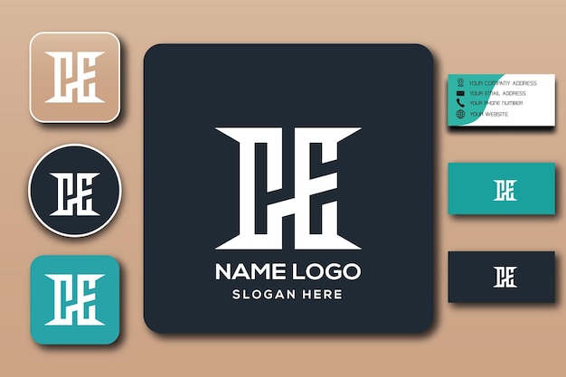 CE monogram logo template