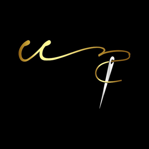 CE monograms logo, handwriting clothing logo template vector