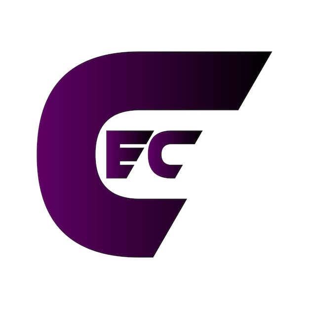 CEC logo initiële monogram gradiënt modern minimalistisch lettermerk bedrijfsidentiteitsvectorontwerp