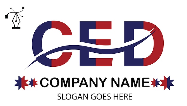 Vector ced letter logo