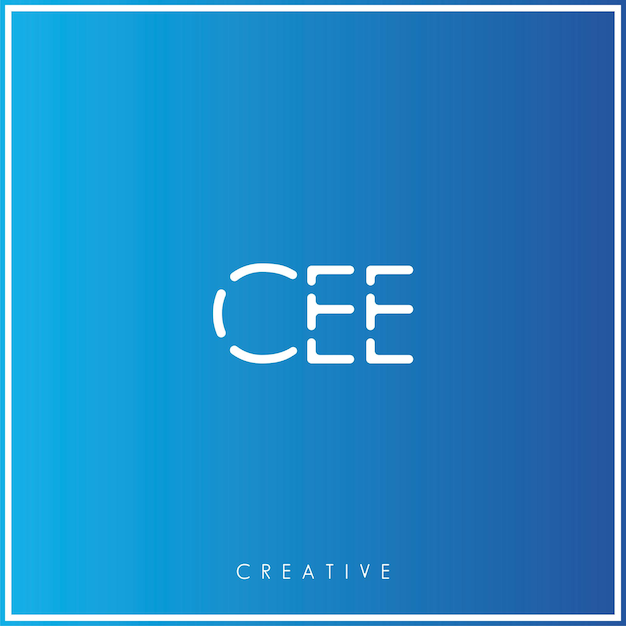 CEE Premium Vector laatst Logo Design Creatief Logo Vector Illustratie Minimaal Logo Monogram