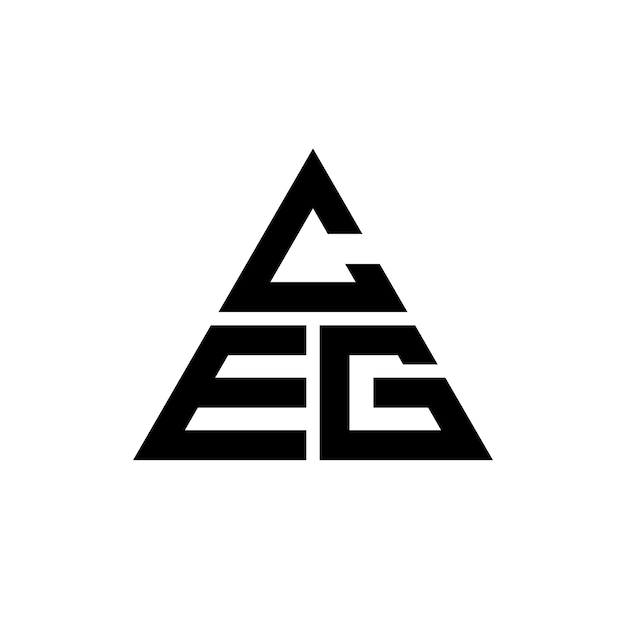 Vector ceg triangle letter logo design with triangle shape ceg triangle logo design monogram ceg triangle vector logo template with red color ceg triangular logo simple elegant and luxurious logo