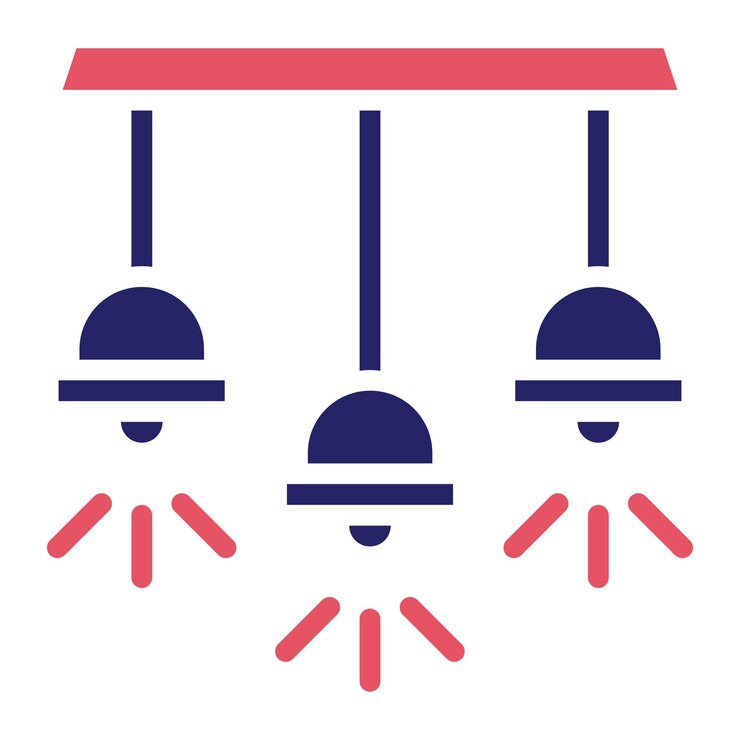 Vector 天花板燈向量圖標插圖的內部圖標組