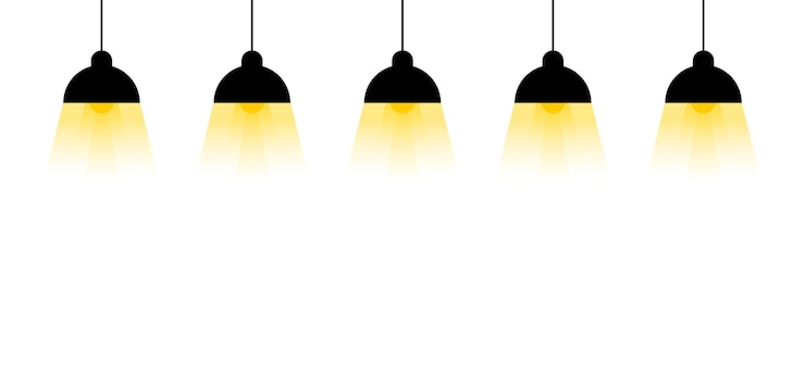 Vector ceiling lamp on white background