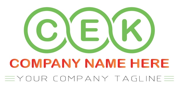 Vector cek letter logo design