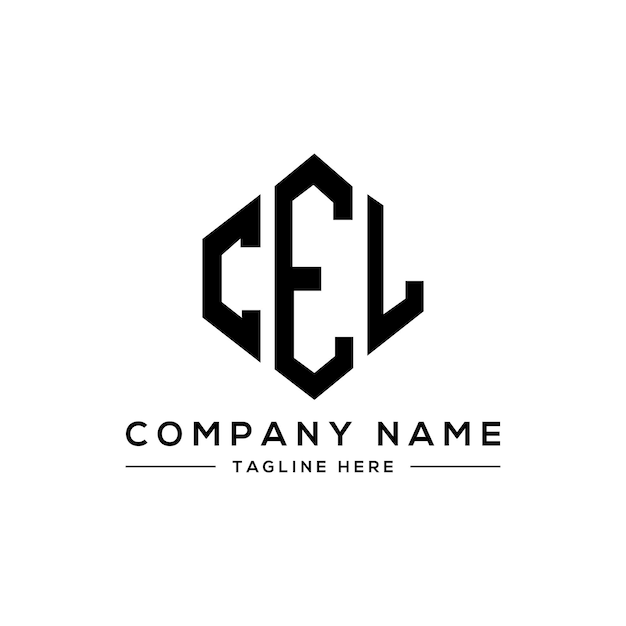 CEL letter logo ontwerp met veelhoek vorm CEL veelhoek en kubus vorm logo ontwerp CEL zeshoek vector logo sjabloon witte en zwarte kleuren CEL monogram bedrijf en vastgoed logo