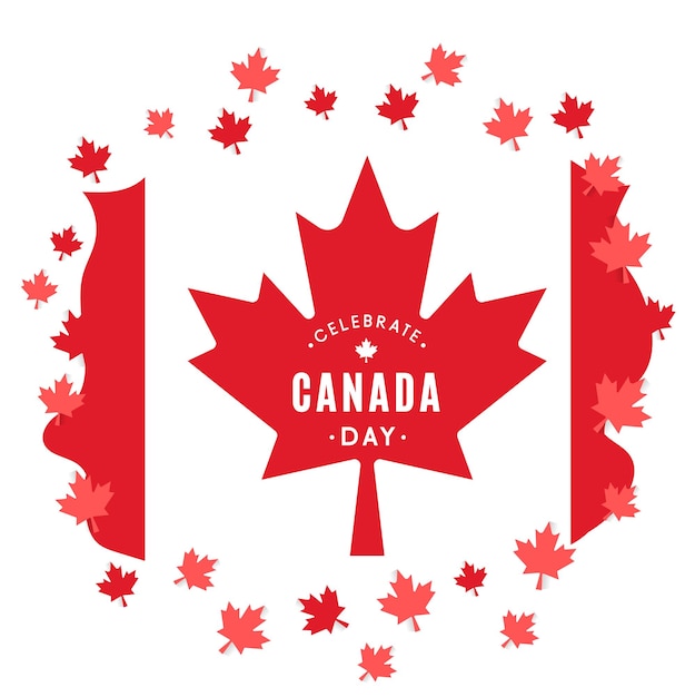 Celebrate canada day background Canada day design