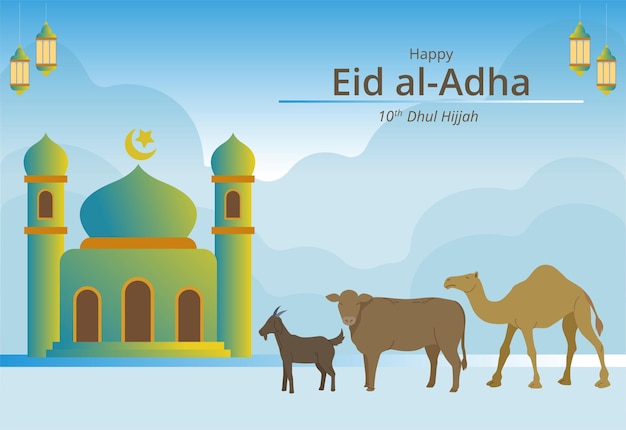 Vector celebrate eid aladha