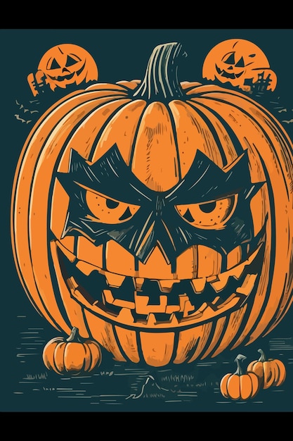 Vector celebrate halloween with a fun and quirky cartoon greeting design ideal for adding a playful touch