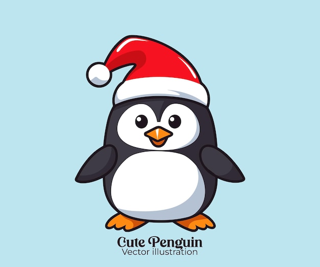 クリスマスキャラクターのかわいいペンギンと一緒にホリデーを祝いましょう