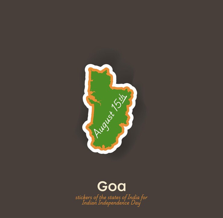 Vector celebrate independence of india with this unique goa vector sticker