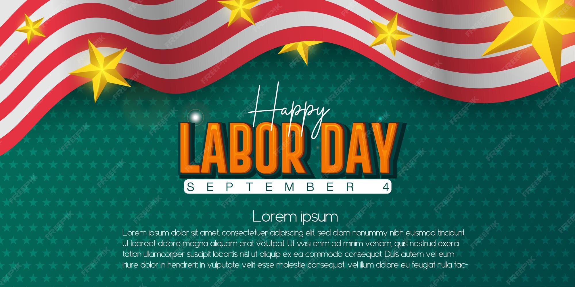 Premium Vector Celebrate labor day on september 4th with this 3d text