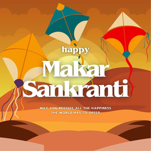 Celebrate Makar Sankranti banner Designs social media post template