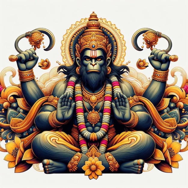 celebrates the birth of Lord Hanuman Happy Hanuman Jayanti vector