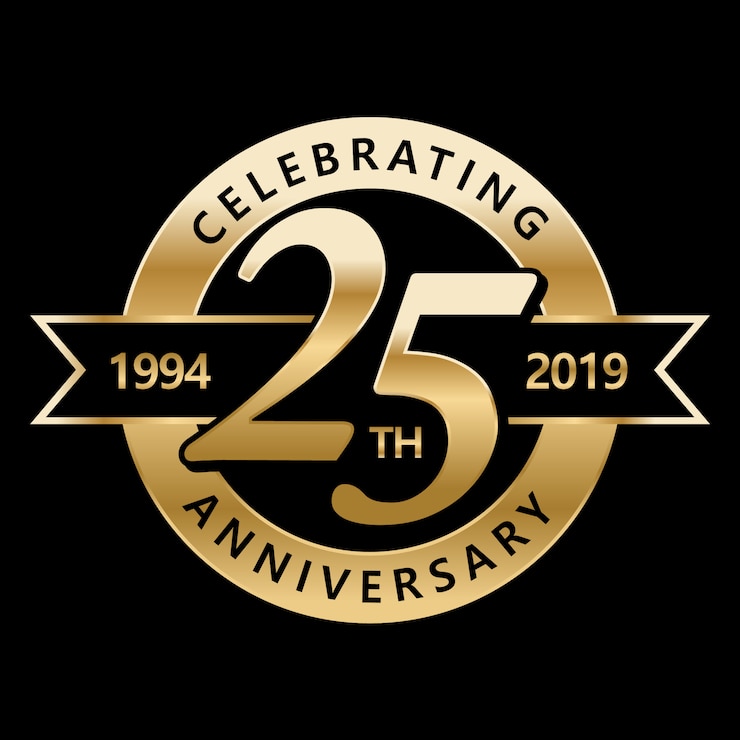 Vector celebrating 25th years anniversary