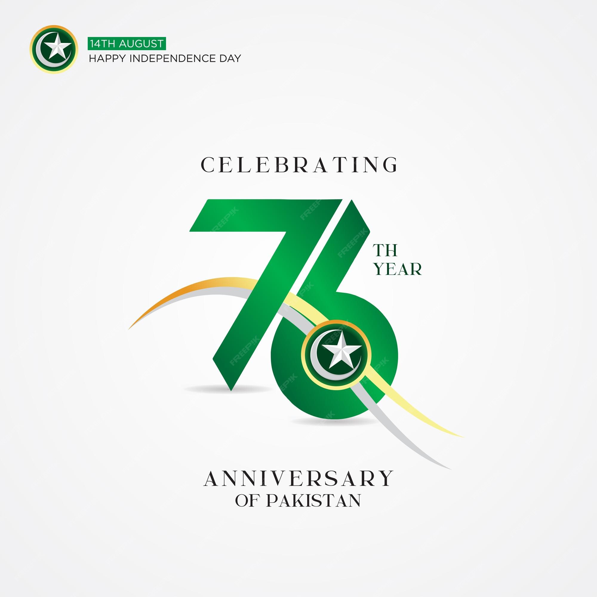 Premium Vector Celebrating 76 year pakistan design