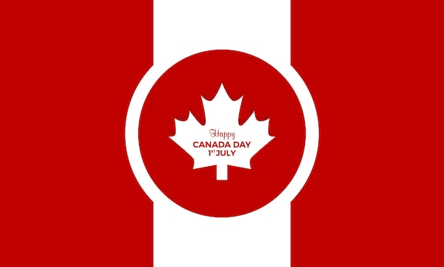 Celebrating canada day flat design