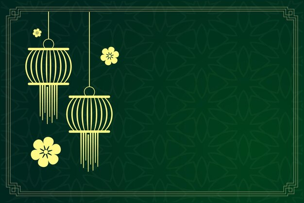 Celebrating Chinese traditional festival Happy New Year background decorative elements collection