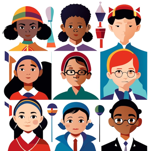 Celebrating Diversity Flat Design for Multicultural Children