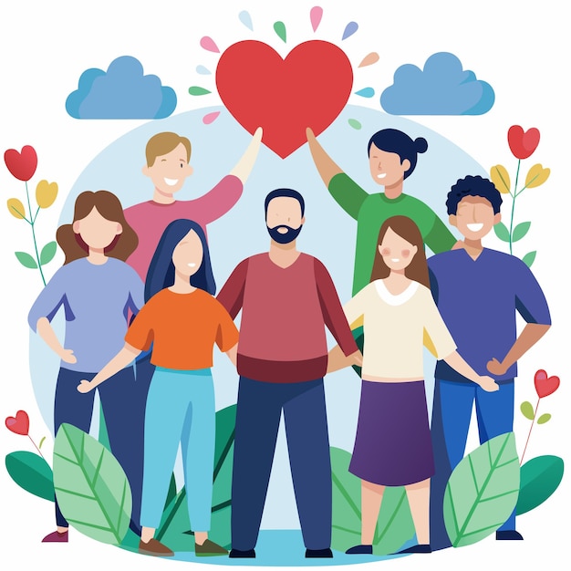 다양성 과 사랑 을 축하 하는 것 - 여러 세대 와 여러 문화 를 가진 집단