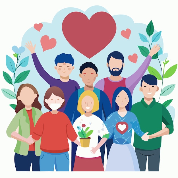 다양성 과 사랑 을 축하 하는 것 - 여러 세대 와 여러 문화 를 가진 집단