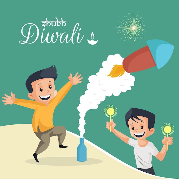 Celebrating happy Diwali Indian festival banner design template