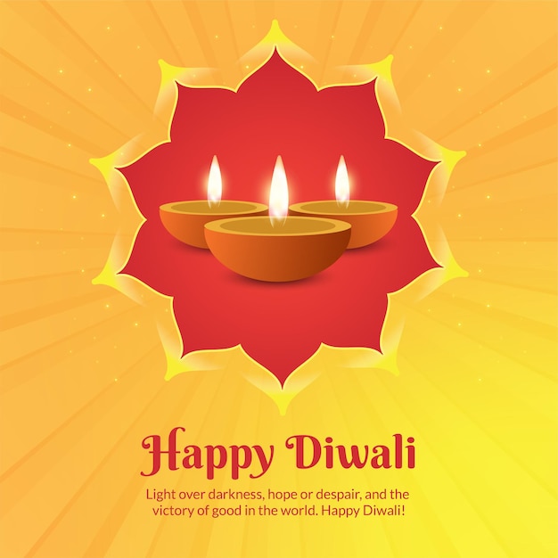 Celebrating happy Diwali Indian festival banner design template