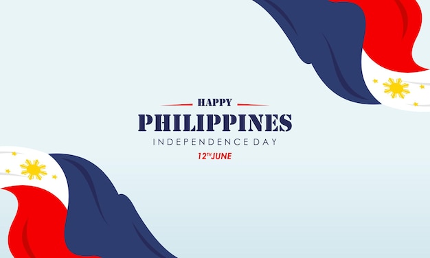 フィリピン独立記念日を祝うバナーの背景