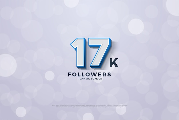 celebration of 17k followers with real 3d numbers.