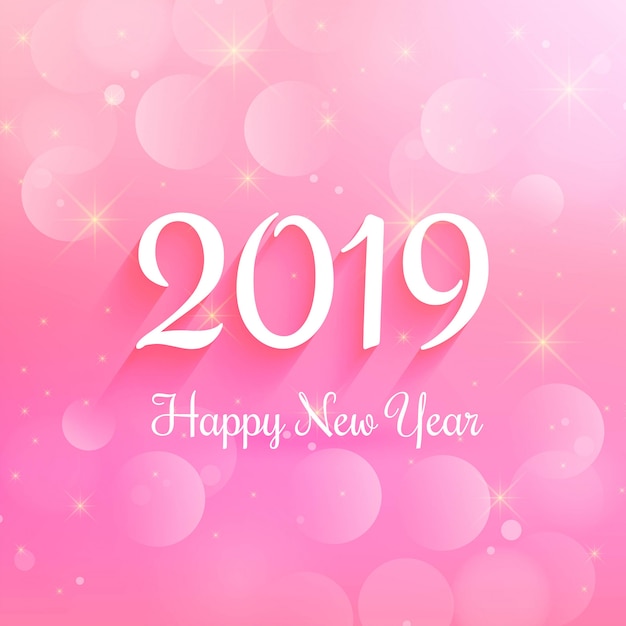 Vector celebration 2019 colorful happy new year background vector