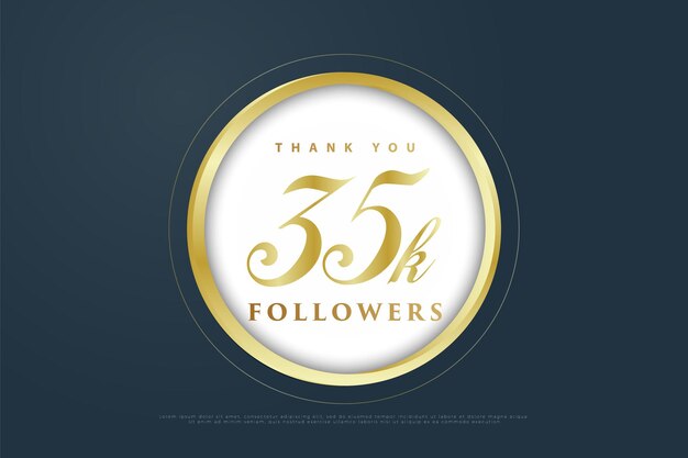 플랫 클래식 숫자로 35k 팔로워를 축하합니다.