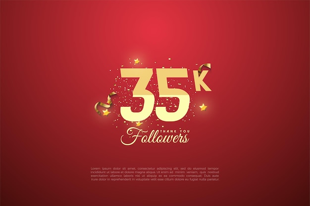 Celebration of 35k followers with unique flat numbers.