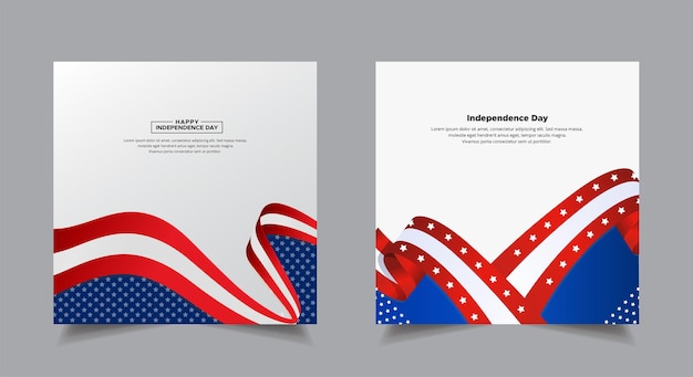 Celebration of american independence day design with wavy flag and star vector