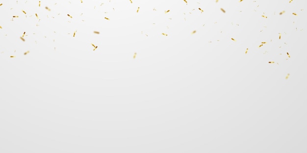 Vector celebration background template with confetti and gold ribbons. luxury greeting rich card.