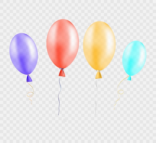 Celebration balloons for greeting illustrations