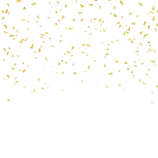 Vector celebration confetti and gold ribbons.